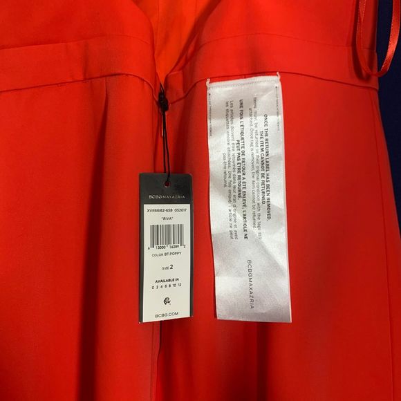 BCBGMAXAZRIA Riva Deep V Evening Dress - Picture 8 of 8